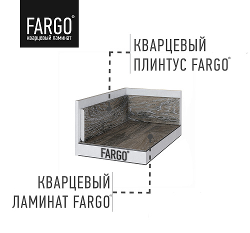 Кварцевый плинтус Fargo VL 89015-003 Дуб Мартовский градиент Кварцевый плинтус Fargo VL 89015-003 Дуб Мартовский градиент