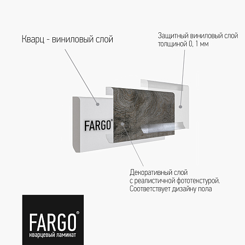 Кварцевый плинтус Fargo VL 89015-003 Дуб Мартовский градиент Кварцевый плинтус Fargo VL 89015-003 Дуб Мартовский градиент
